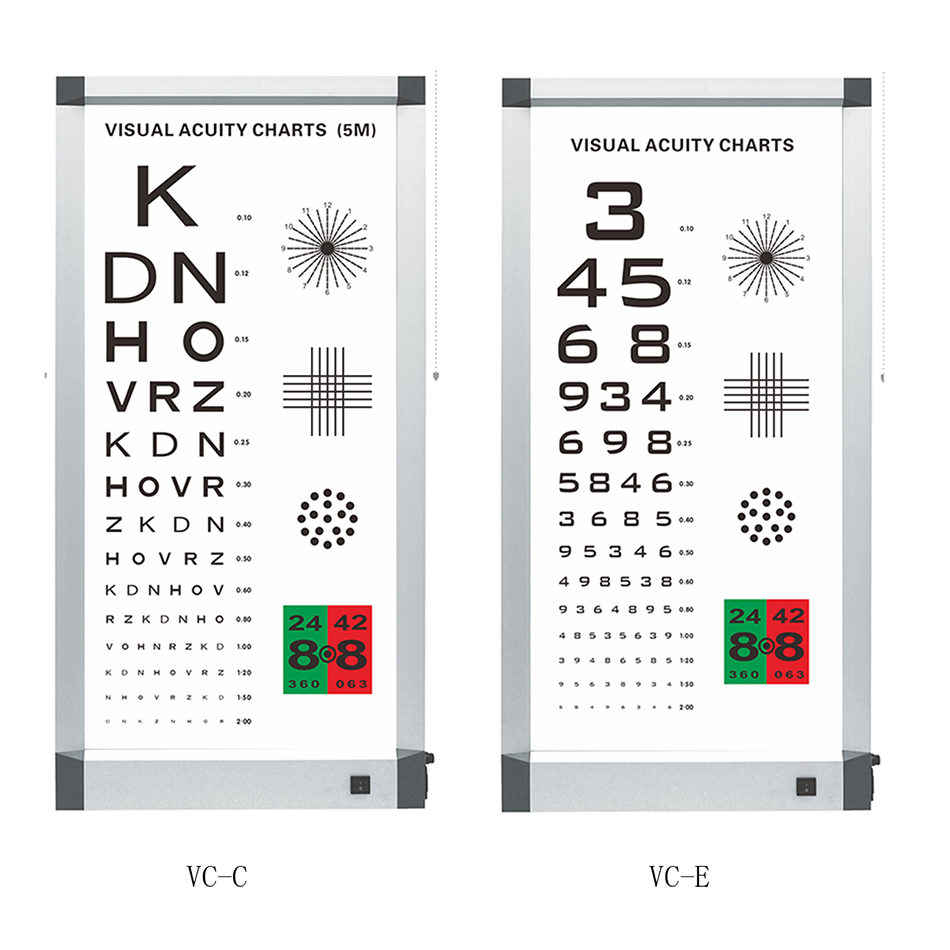 VC-E and VC-C Visual Acuity Charts