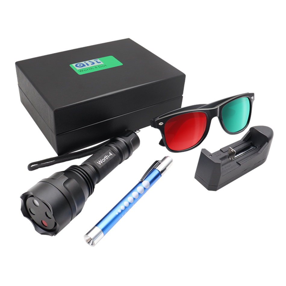4 Dot Test Light W4LT with Red Green Glasses Torch